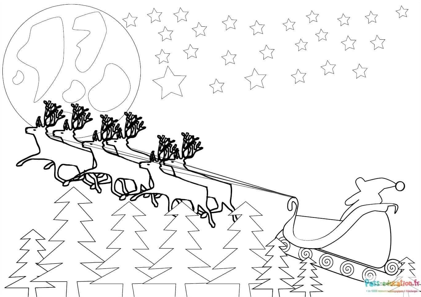 Coloriage Traîneau volant à imprimer et colorier