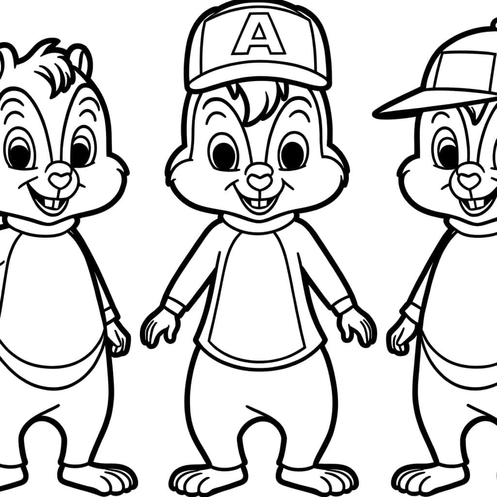 Coloriage Alvin et les Chipmunks à imprimer et colorier