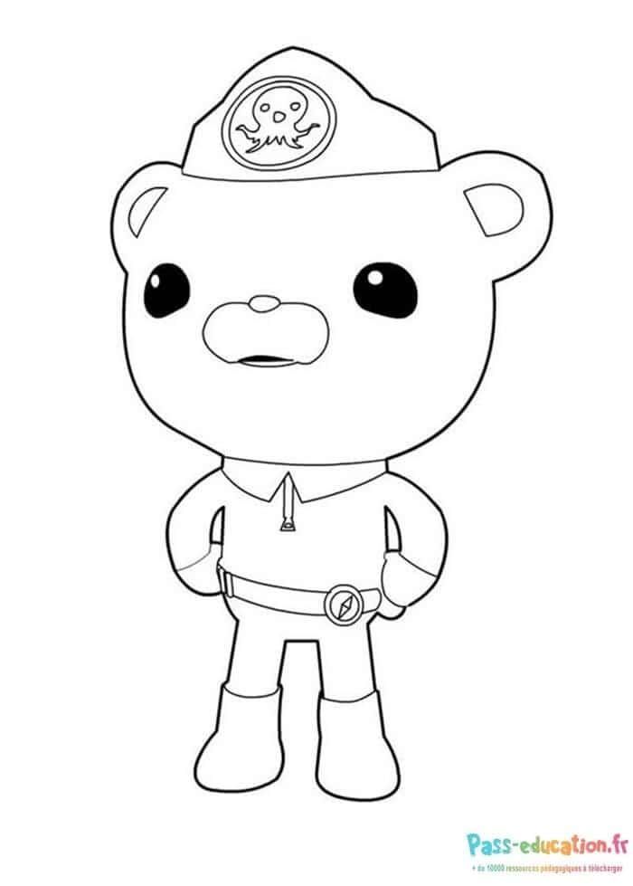 Coloriage Ours policier à imprimer et colorier