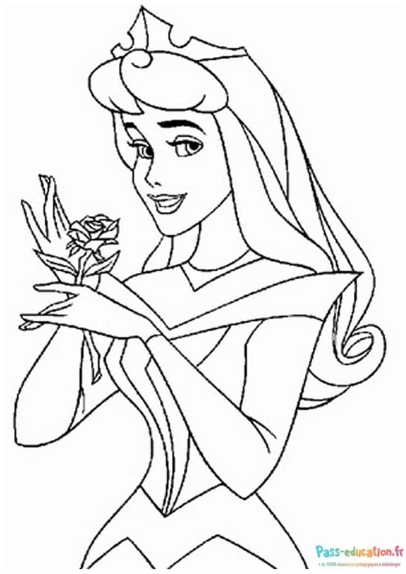 Coloriage Princesse élégante à imprimer et colorier