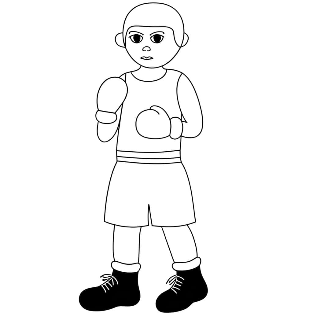 Coloriage Boxeur à imprimer et colorier