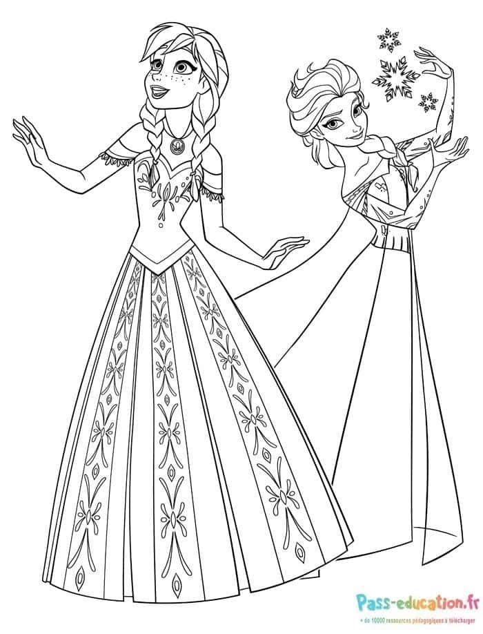 Coloriage Sœurs Royales à imprimer et colorier
