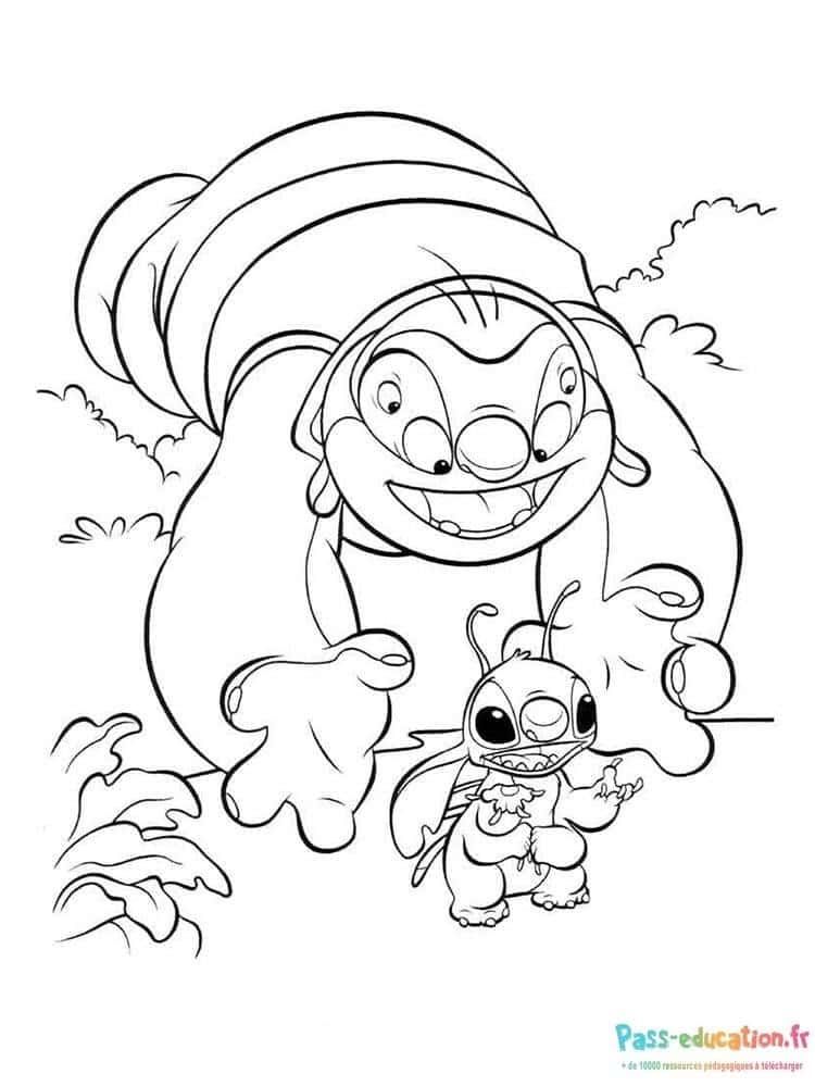 Coloriage Lilo et Stitch à imprimer et colorier
