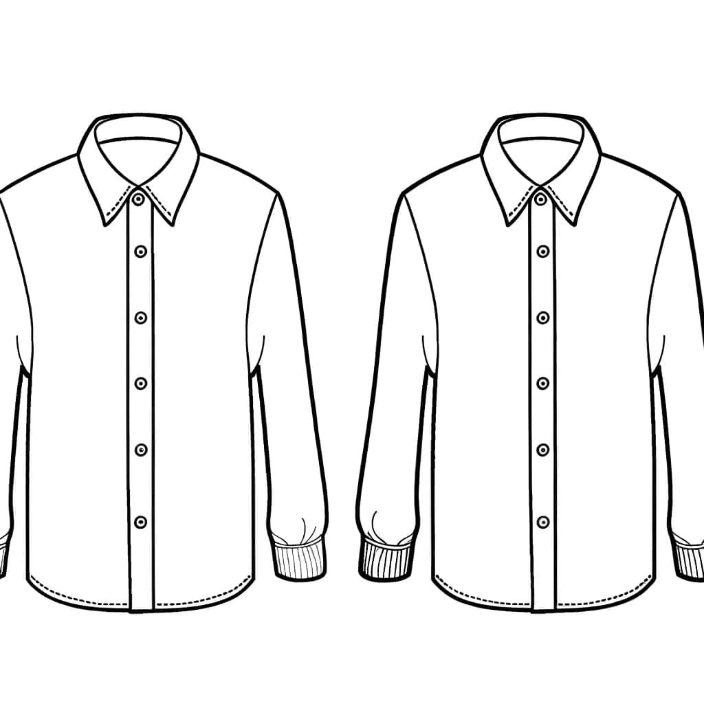 Coloriage Chemise homme à imprimer et colorier