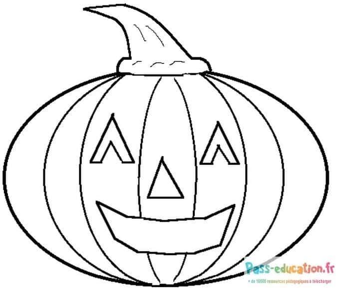 Coloriage Citrouille Halloween à imprimer et colorier