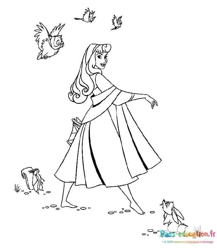 Coloriage Princesse dansante à imprimer et colorier