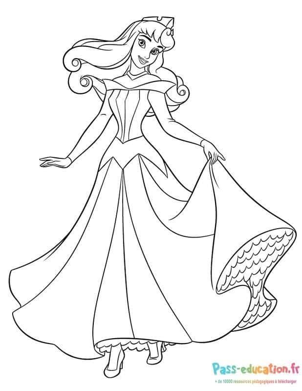 Coloriage Princesse élégante à imprimer et colorier