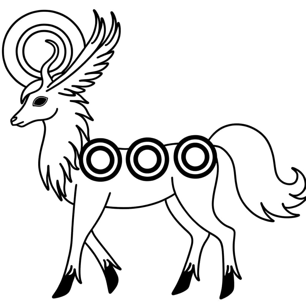 Coloriage Arceus mythique à imprimer et colorier