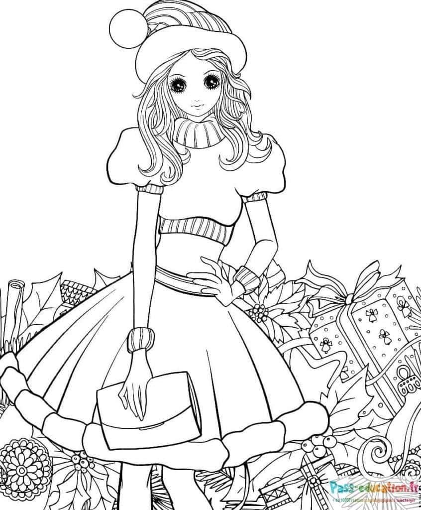 Coloriage Fête de Noël à imprimer et colorier