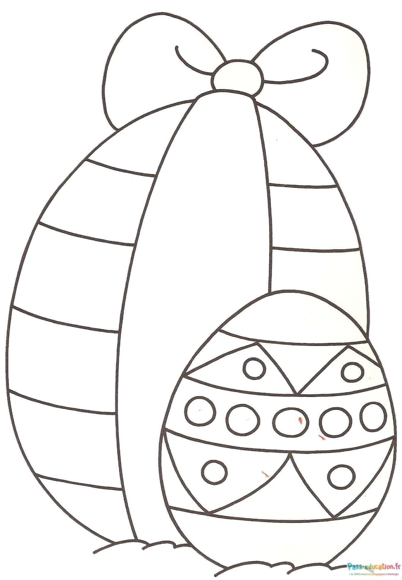 Coloriage Oeufs de Pâques à imprimer et colorier