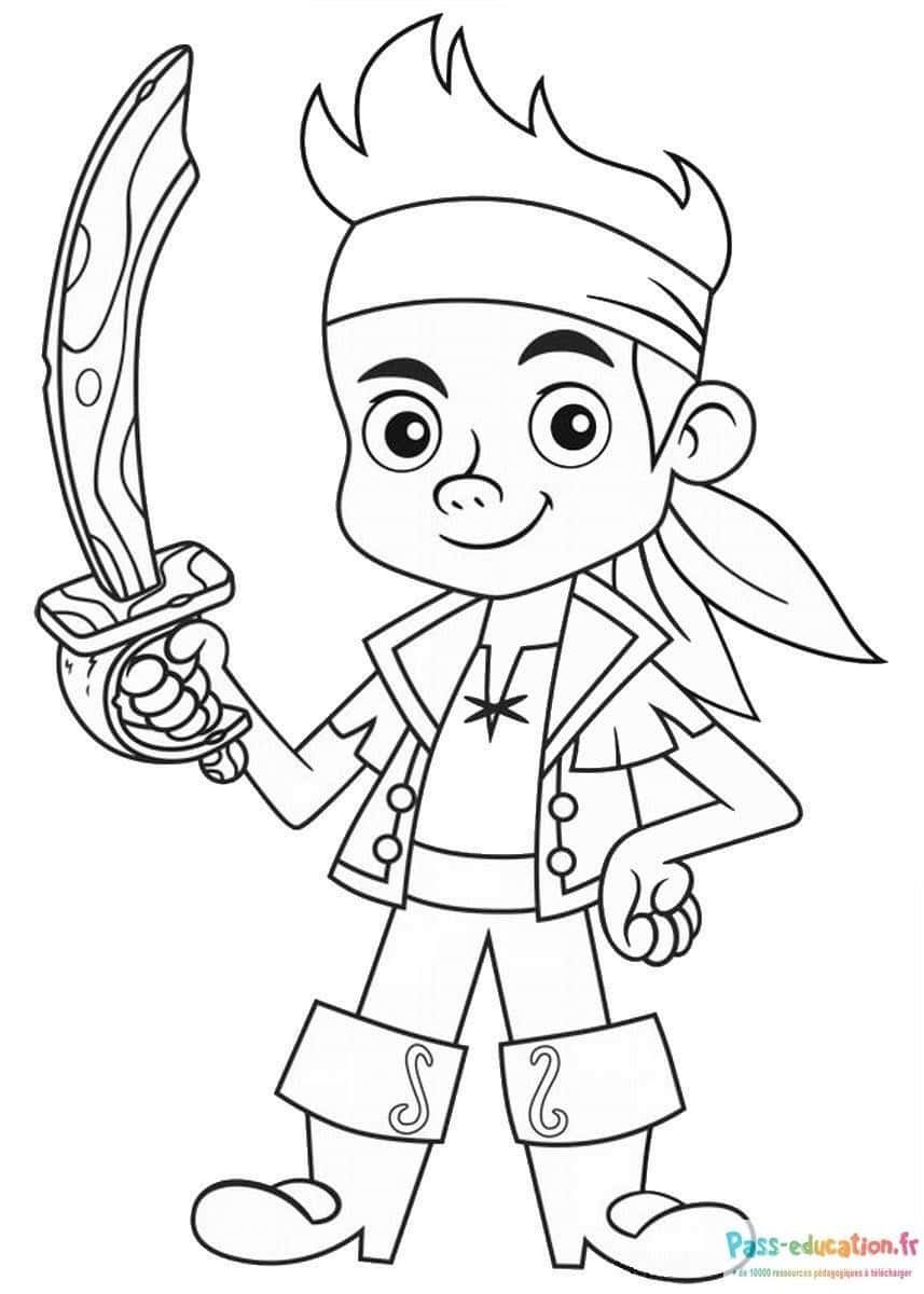 Coloriage Petit pirate à imprimer et colorier