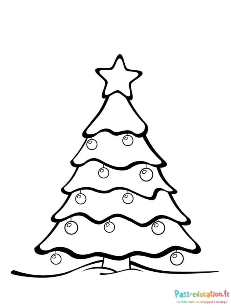 Coloriage Sapin de Noël à imprimer et colorier