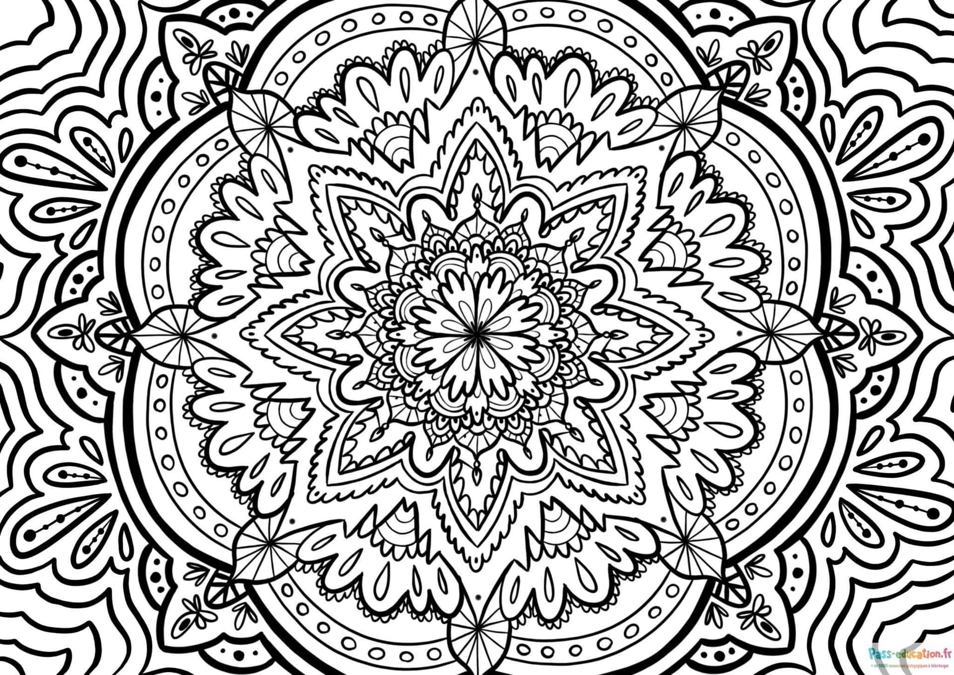 Coloriage Mandala complexe à imprimer et colorier