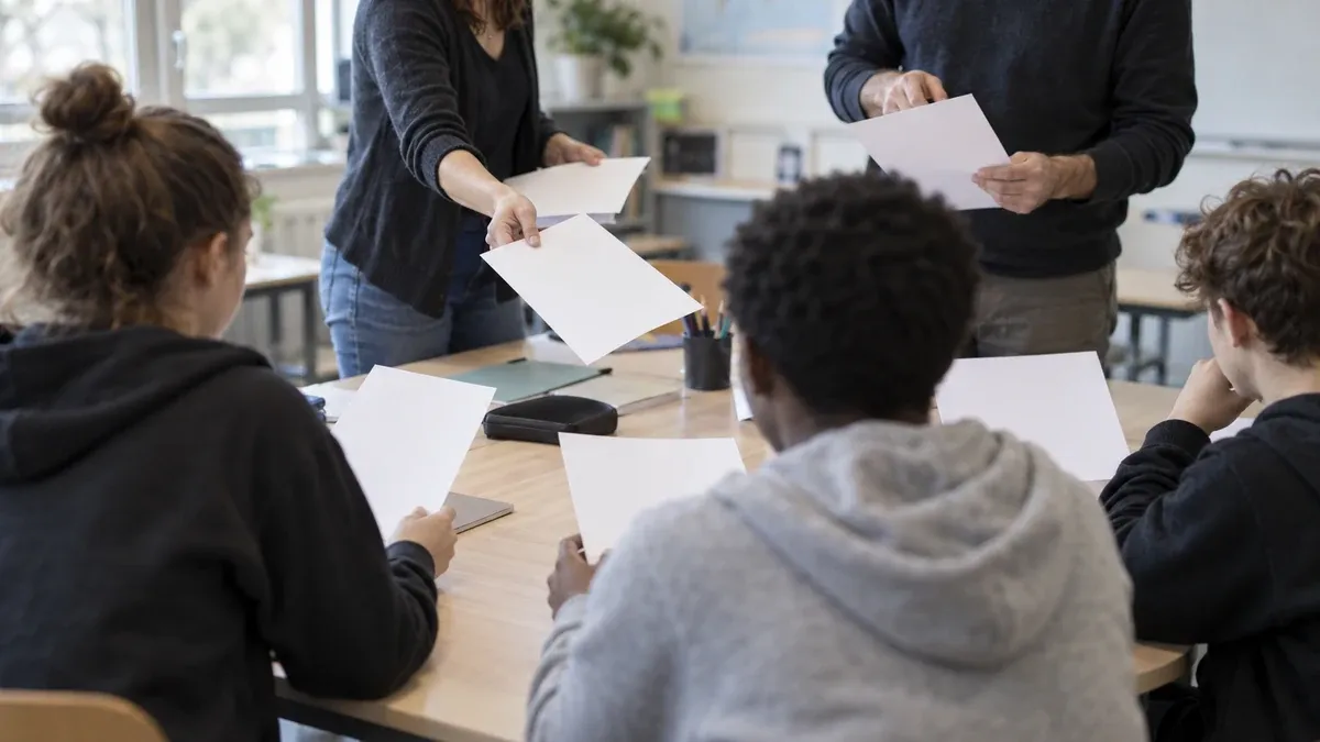 Photographie d'illustration générée par IA, sans texte, en lien avec : Soutenir les actions éducatives (associations) auprès des élèves dans les collèges