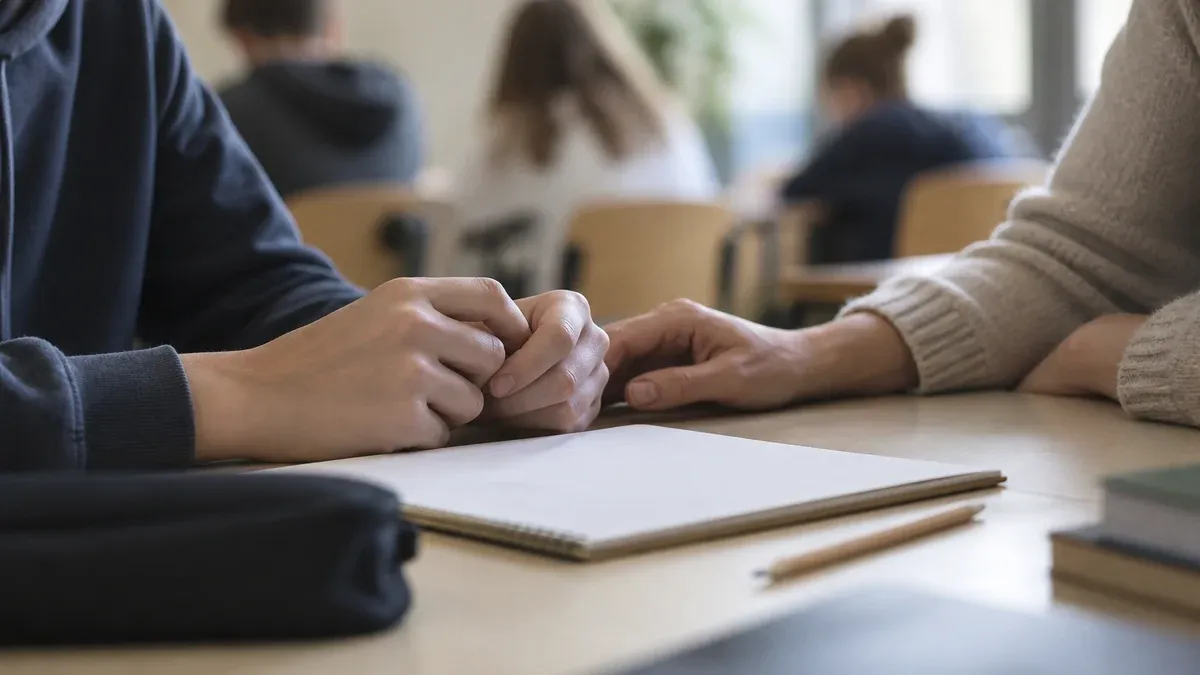 Photographie d'illustration générée par IA, sans texte, en lien avec : Un dossier ANAE examine le lien entre souffrance psychique et apprentissages