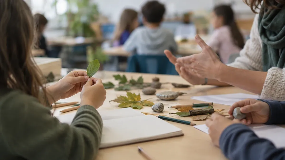 Photographie d'illustration générée par IA, sans texte, en lien avec : Comment accueillir les écoémotions en classe