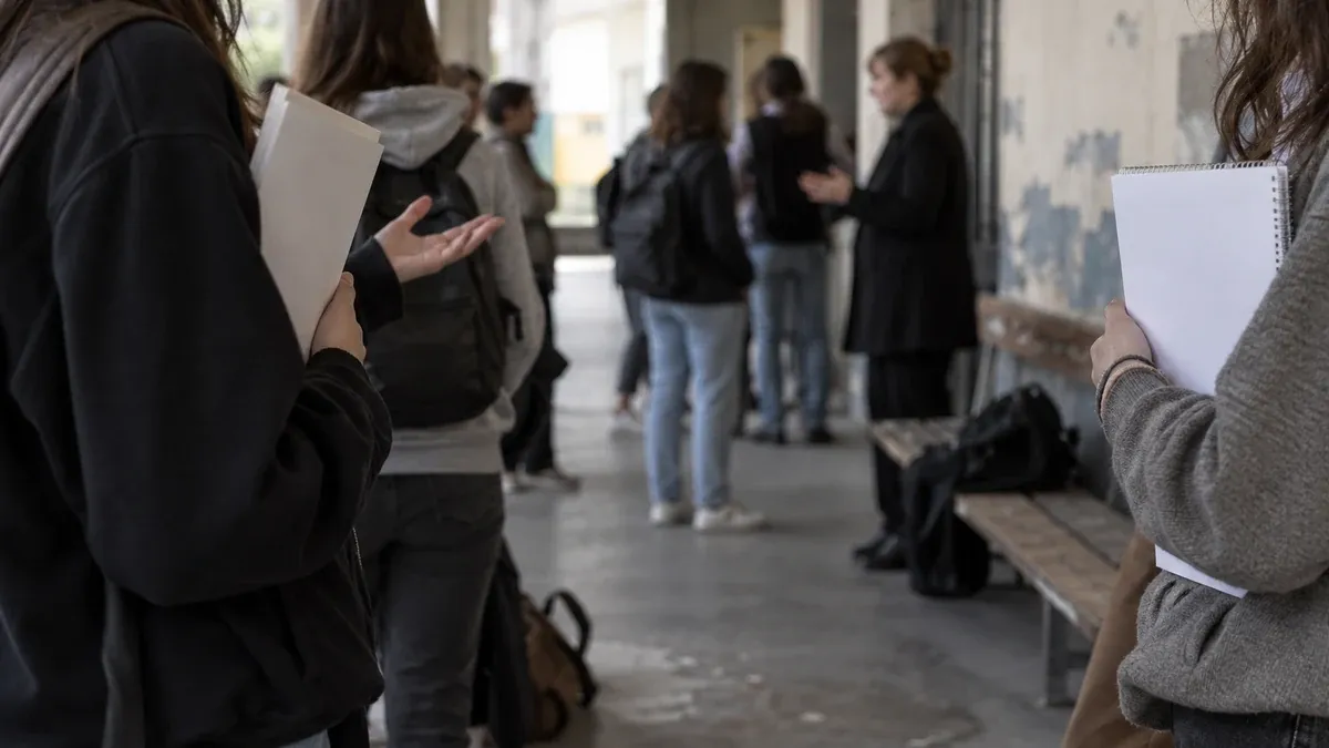 Photographie d'illustration générée par IA, sans texte, en lien avec : Le mouvement Freinet apporte son appui aux lycéens mobilisés