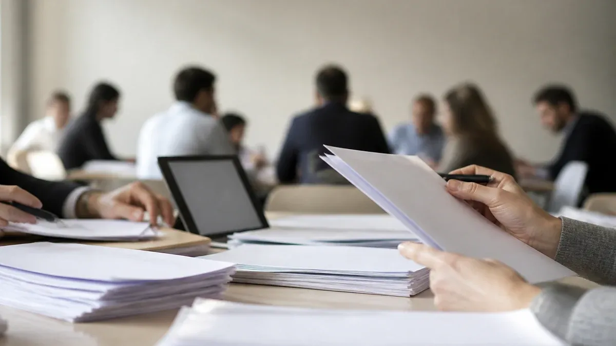 Photographie d'illustration générée par IA, sans texte, en lien avec : Sciences Po publie son rapport 2026 sur les admissions Parcoursup