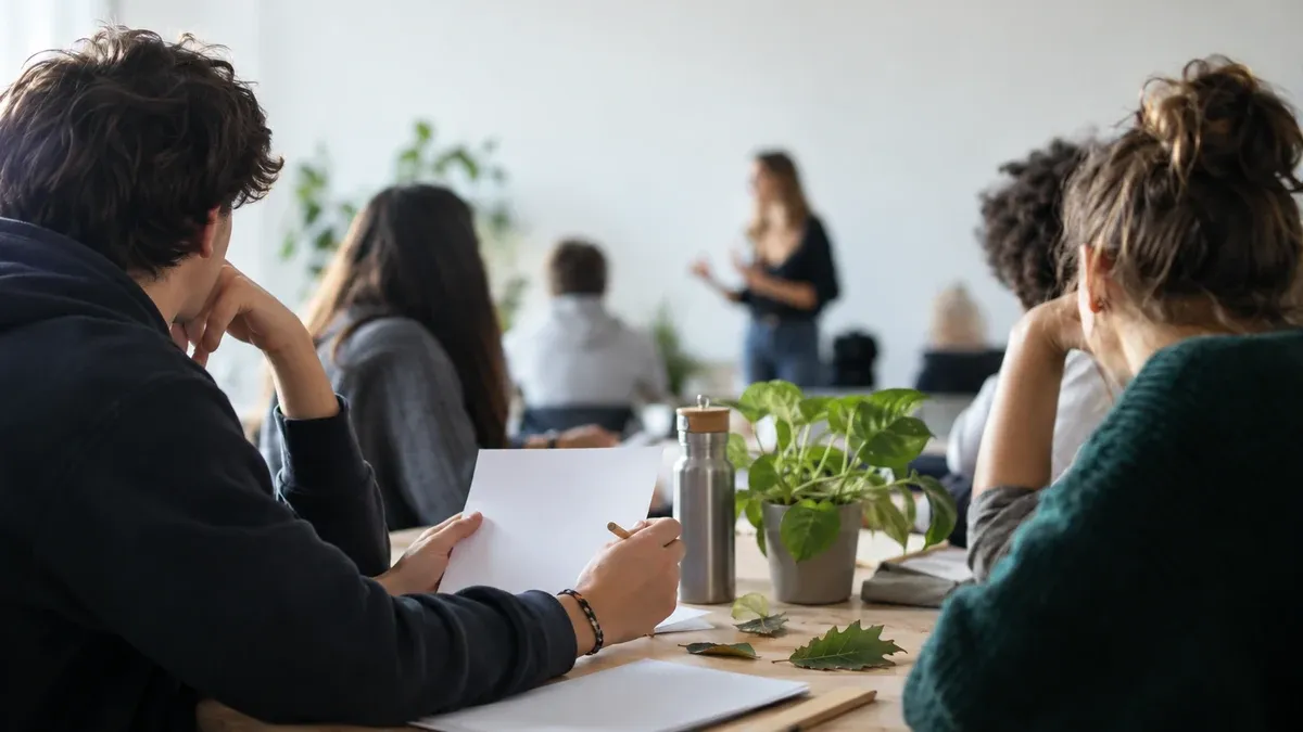 Photographie d'illustration générée par IA, sans texte, en lien avec : L’école, creuset de l’engagement écologique