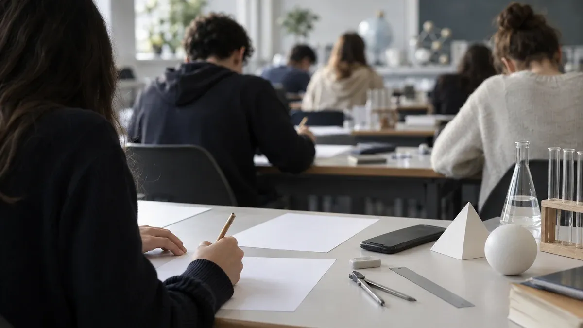 Photographie d'illustration générée par IA, sans texte, en lien avec : Olympiades Nationales de Mathématiques 2027