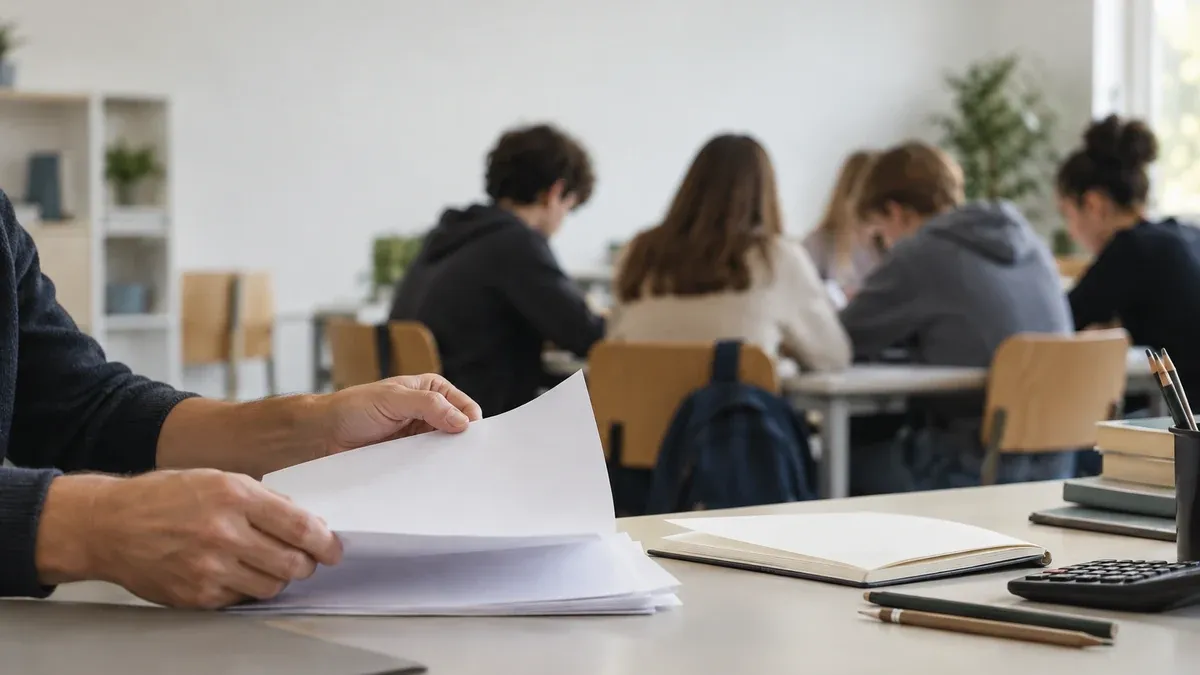 Photographie d'illustration générée par IA, sans texte, en lien avec : VersLeHaut met en avant le soutien humain dans les résultats PISA 2025