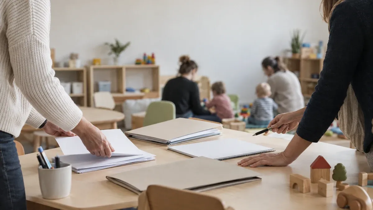 Photographie d'illustration générée par IA, sans texte, en lien avec : Collectivités et petite enfance face à des financements encore incertains