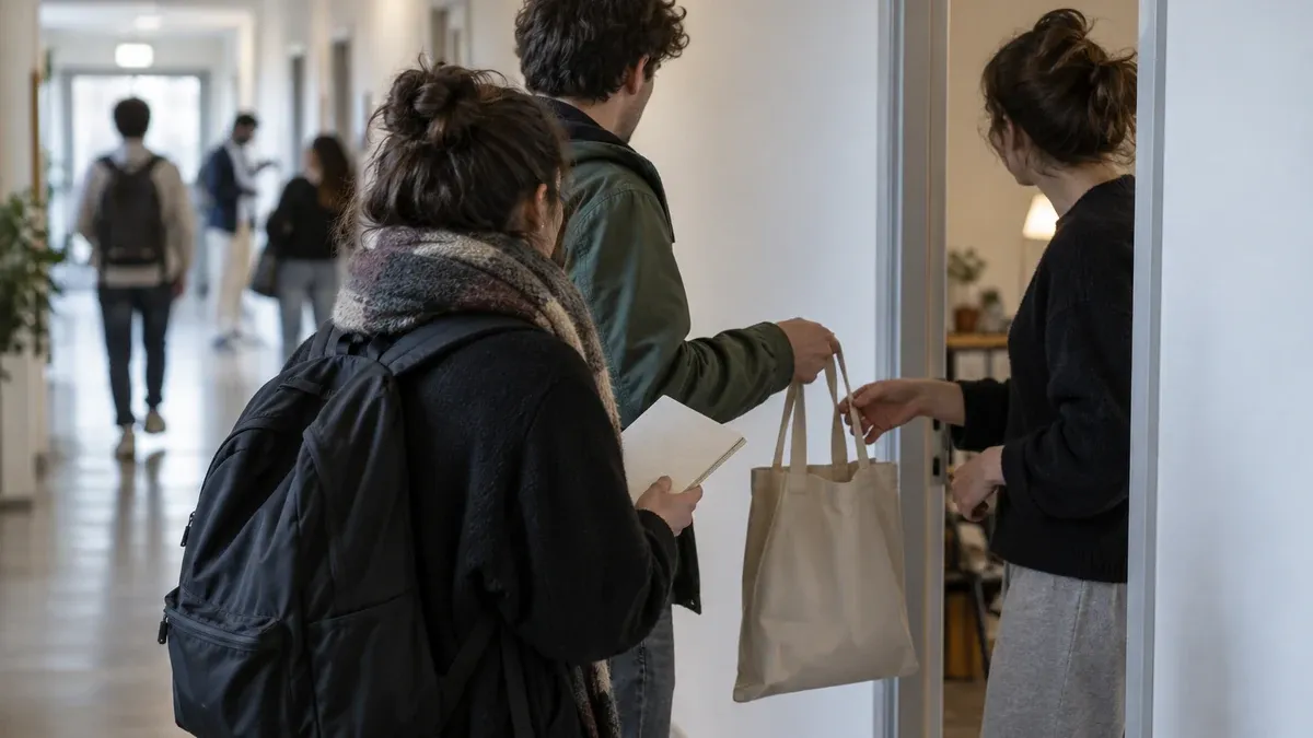 Photographie d'illustration générée par IA, sans texte, en lien avec : Des étudiants référents déployés dans les résidences universitaires