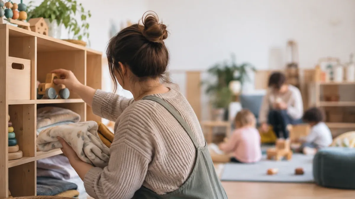 Photographie d'illustration générée par IA, sans texte, en lien avec : Des financements d’urgence pour maintenir l’accueil des jeunes enfants