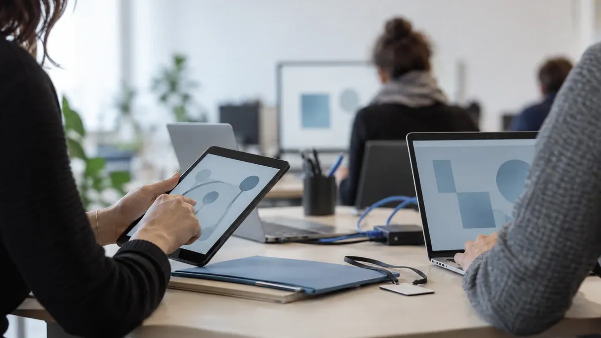 Photographie d'illustration générée par IA, sans texte, en lien avec : L’AMUE appelée à consolider les services numériques des universités