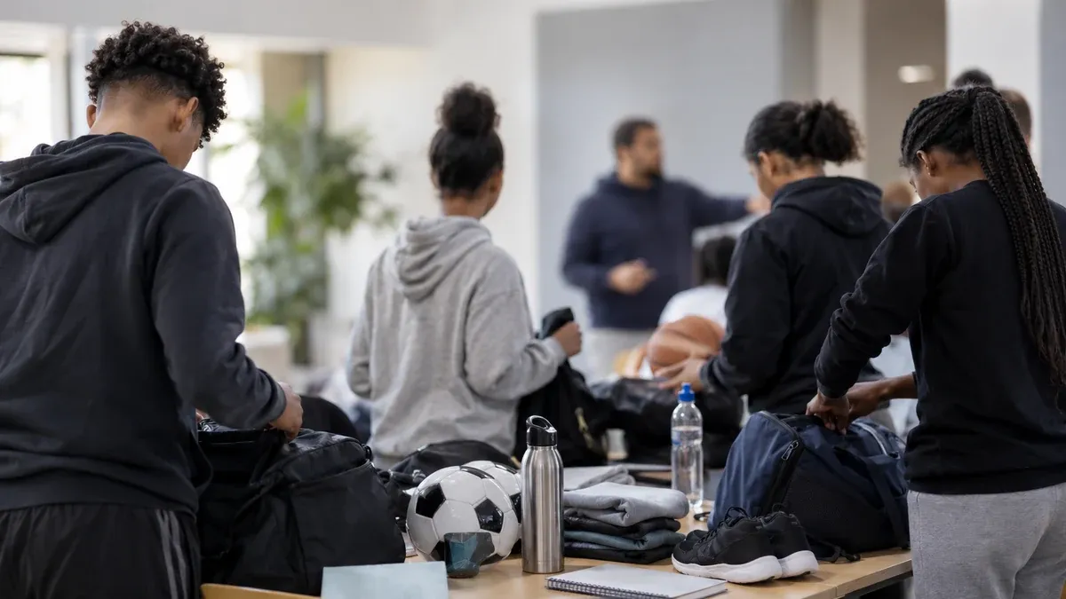 Photographie d'illustration générée par IA, sans texte, en lien avec : Tiakola accompagnera 100 jeunes de Seine-Saint-Denis aux JO de la Jeunesse à Dakar