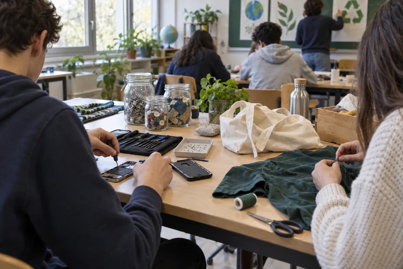 Photographie d'illustration générée par IA, sans texte, en lien avec : Semaine européenne de la réduction des déchets 2026