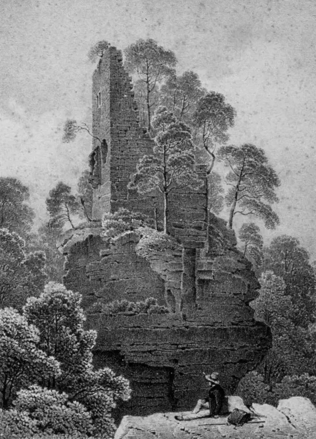 Château de Hohenfels : vestiges en totalité