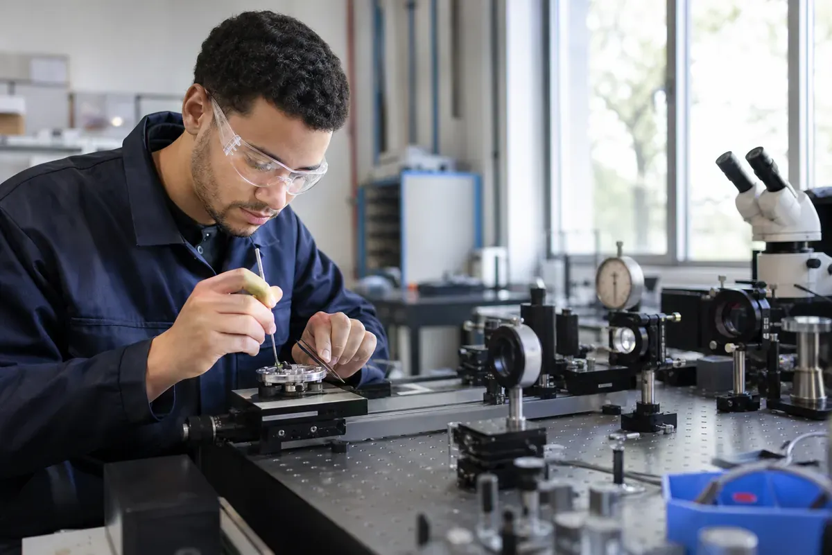 Ajusteur-régleur de fabrication en instruments d'optique