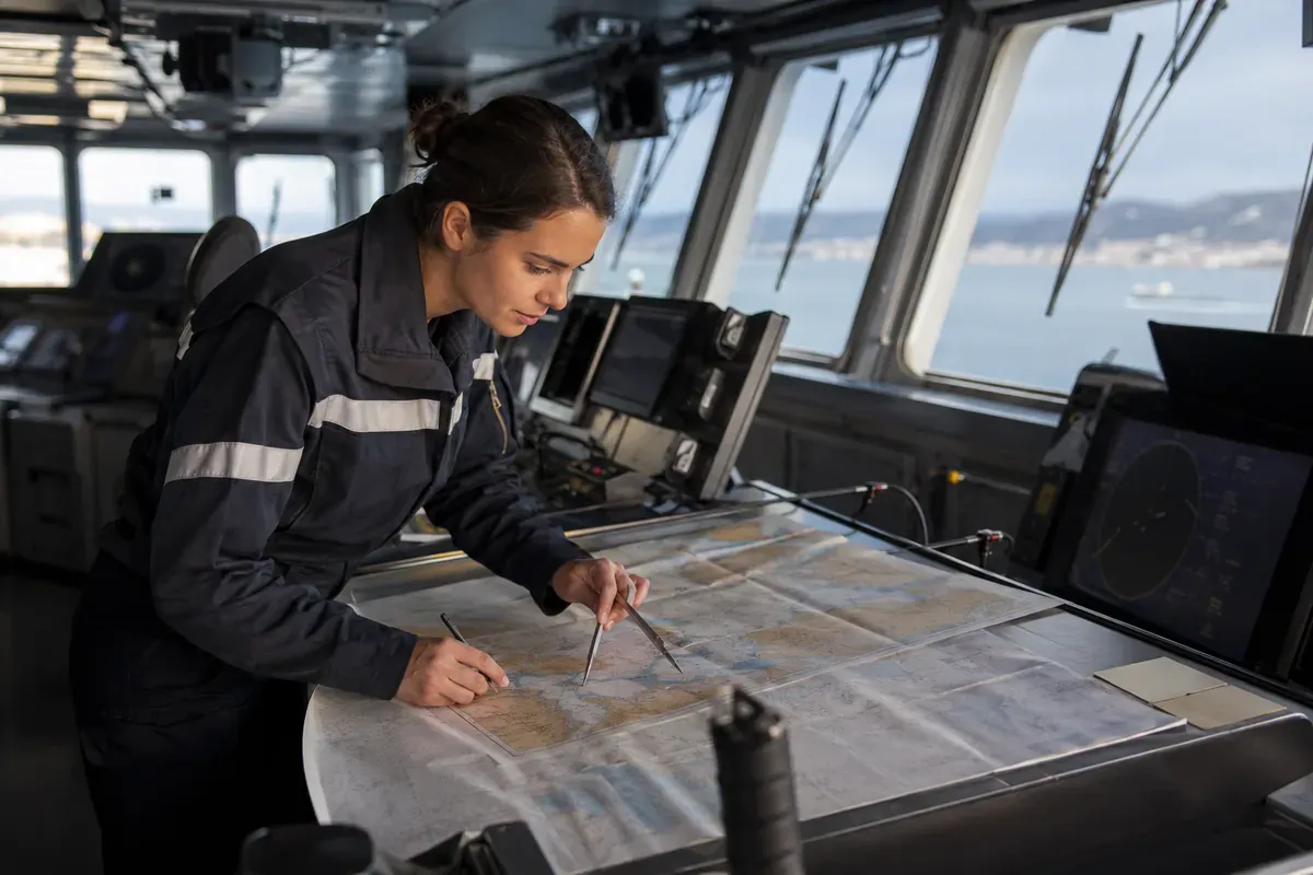Chargé de navigation maritime sur navire militaire