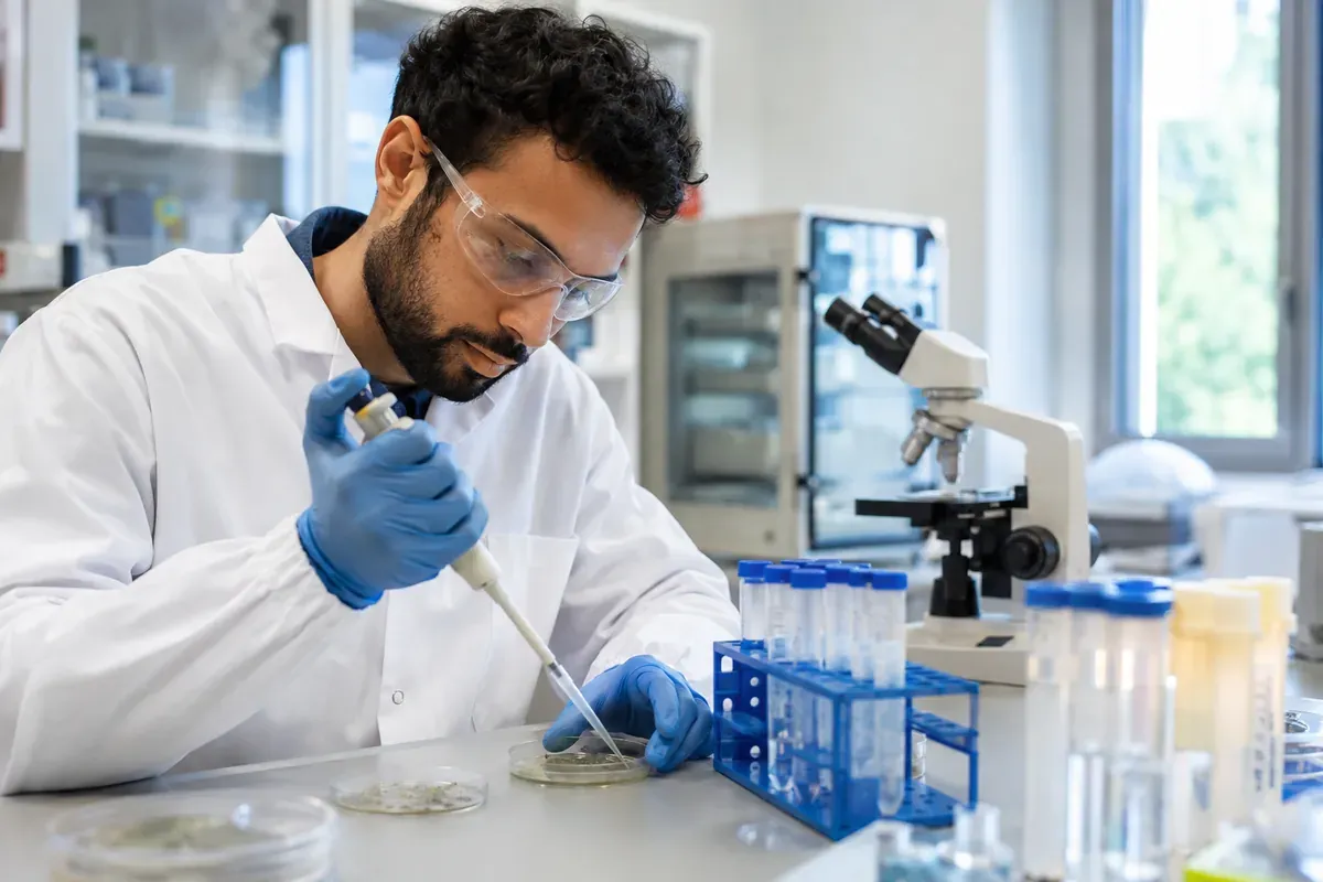 Chercheur du monde microbien et microbiologique