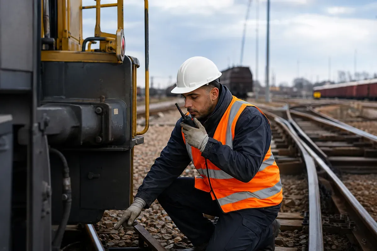 Conducteur d'engins de manœuvre du réseau ferré