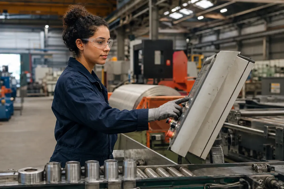 Conducteur de ligne de production en industrie métallurgique