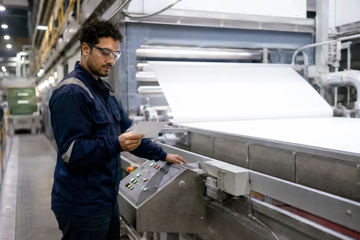 Conducteur de ligne en industrie papetière