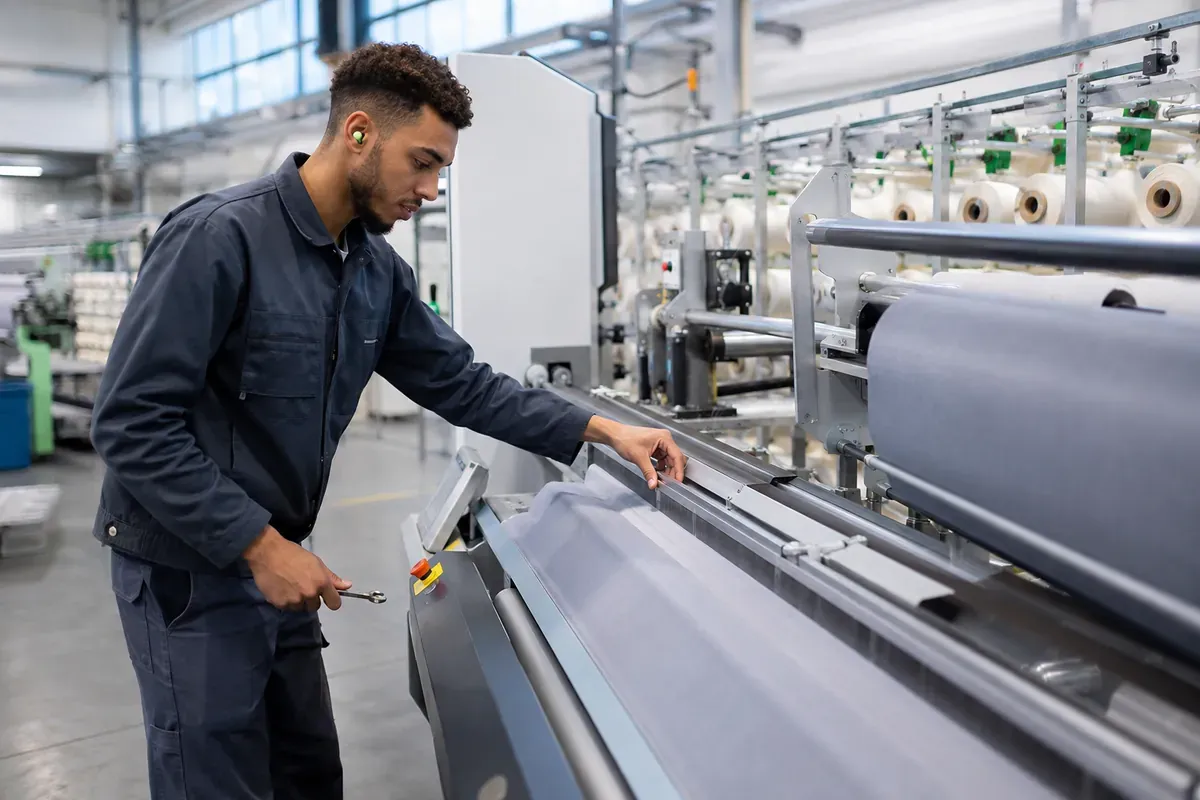 Conducteur de machines de fabrication de produits textiles