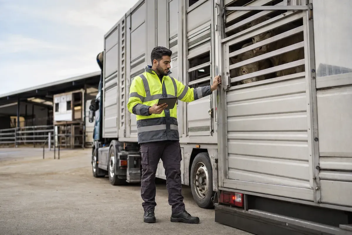 Conducteur de transport routier d'animaux vivants