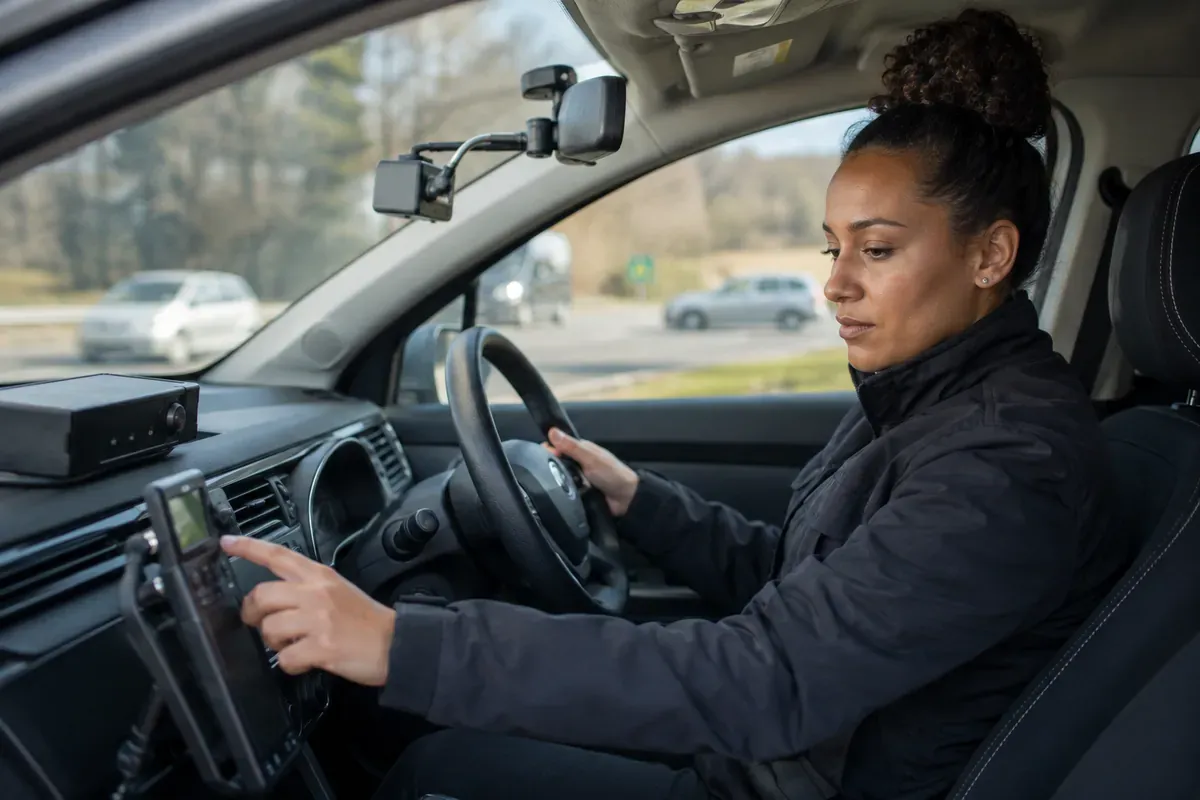 Conducteur de voiture radar à conduite externalisée