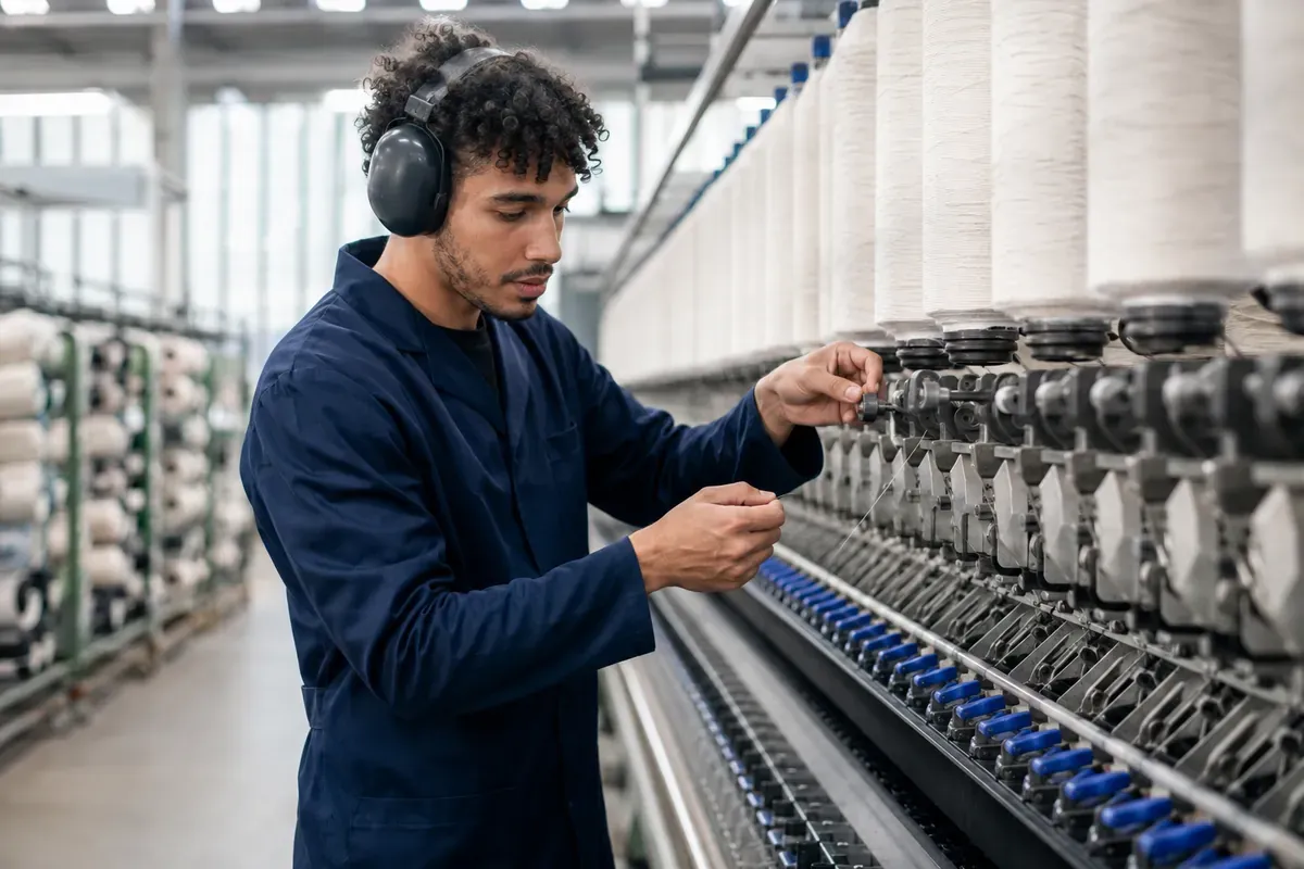 Fileur en industrie textile