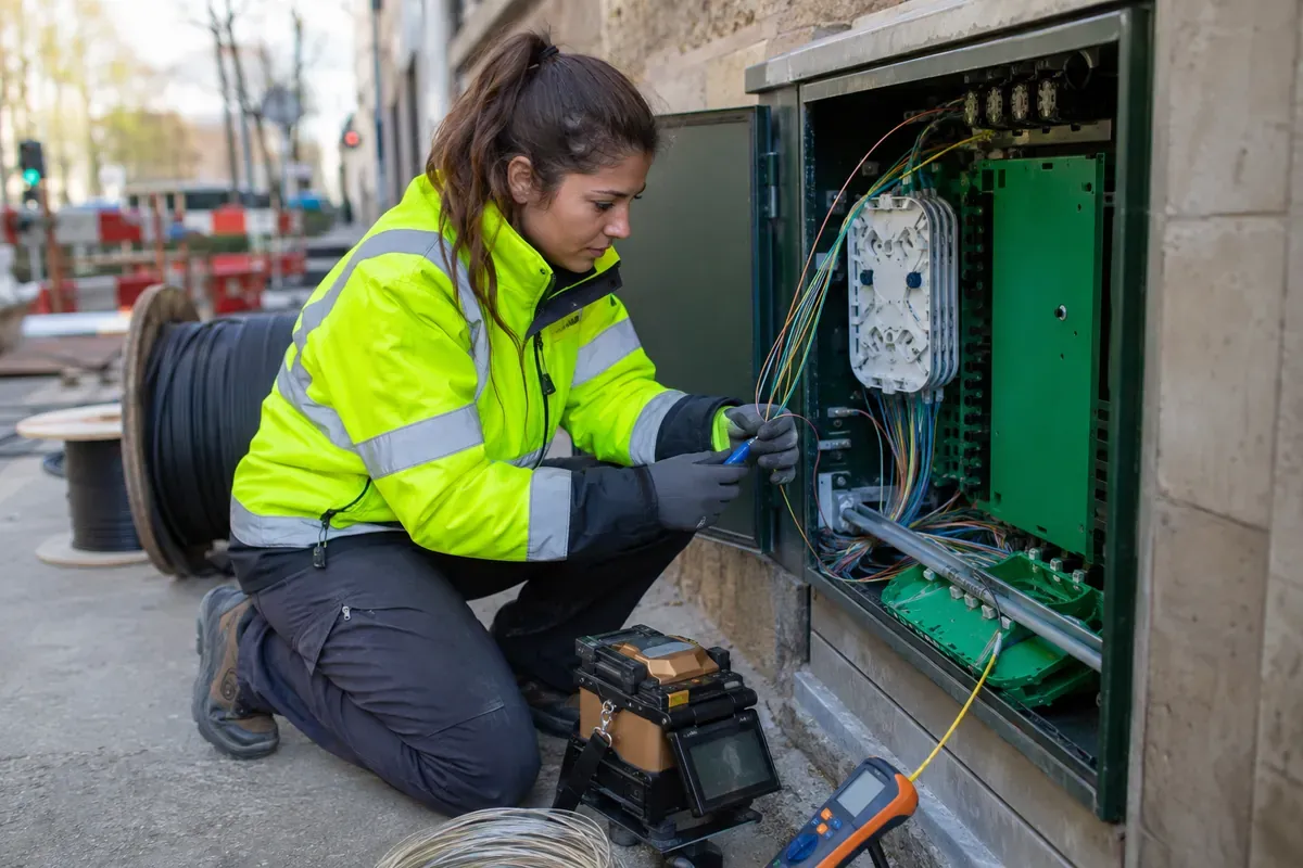 Monteur raccordeur fibre optique