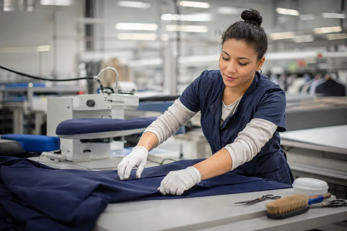 Opérateur de finition en industrie du textile
