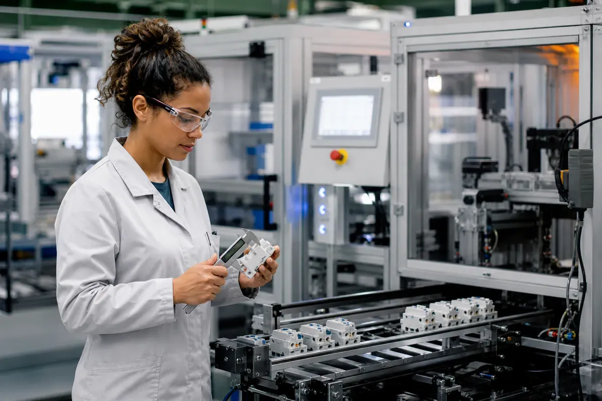 Opérateur sur machines automatisées en production électrique