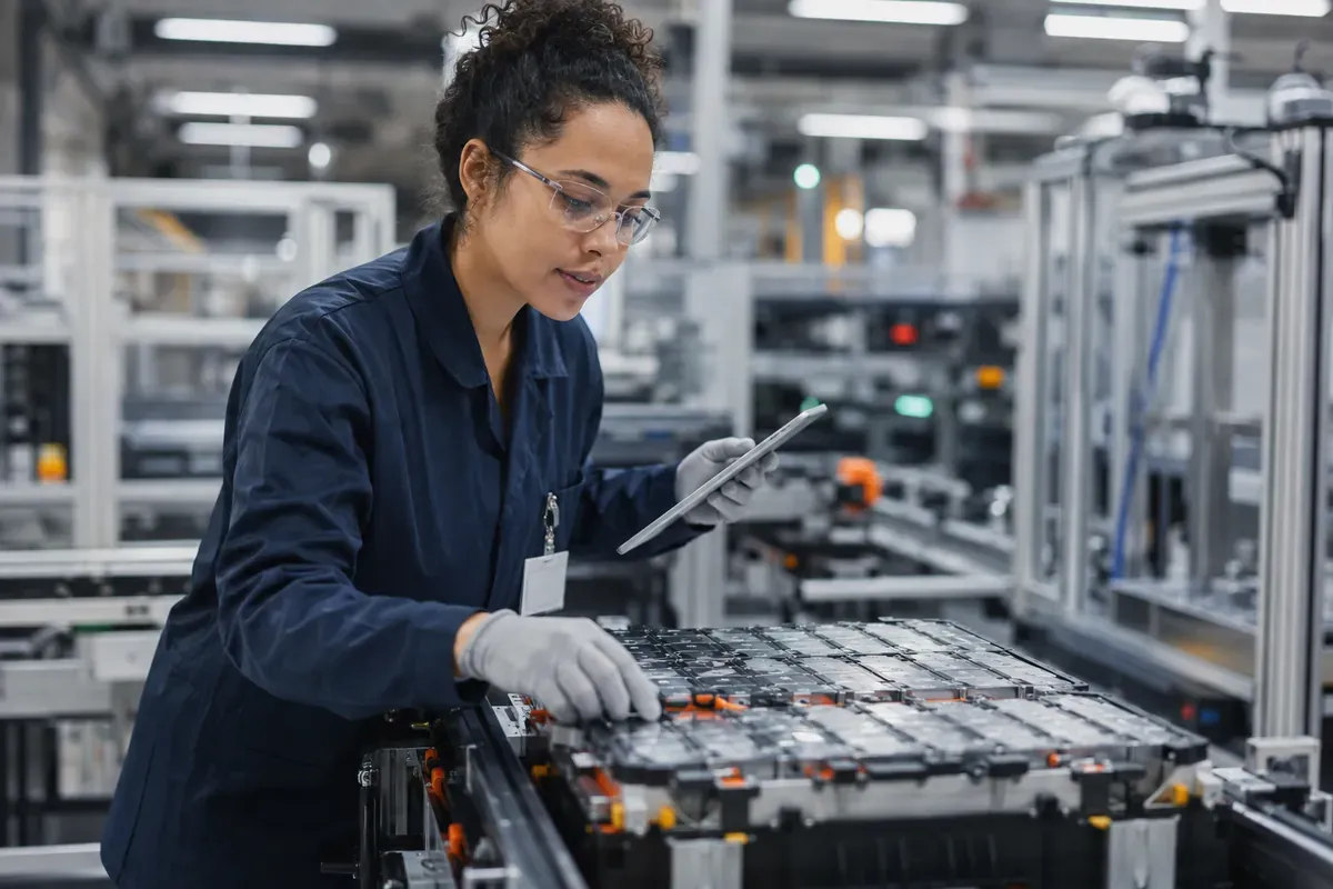 Pilote de ligne de production de composants et de cellules pour batteries de véhicules électriques