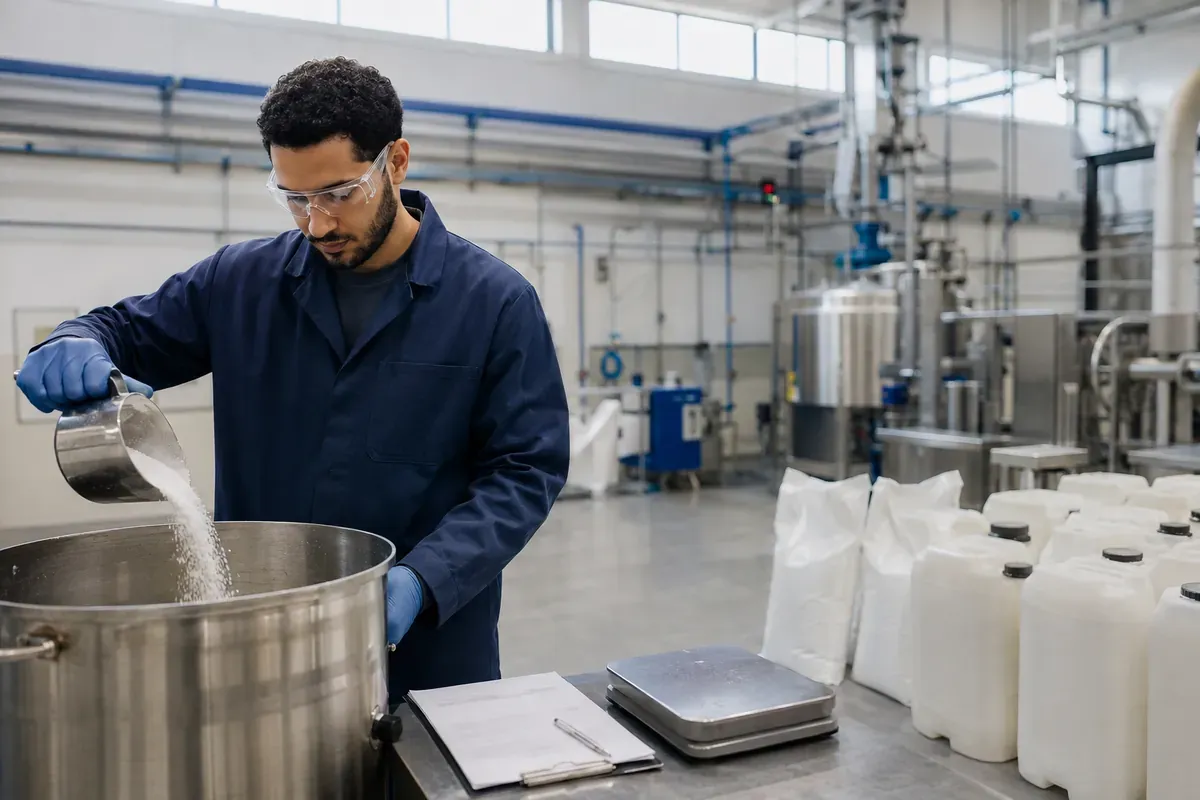 Préparateur de mélange en industrie