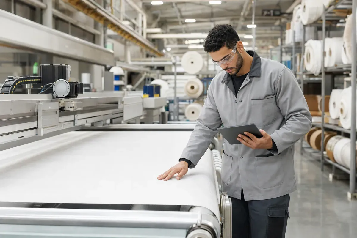 Responsable d'atelier de fabrication de produits non-tissés