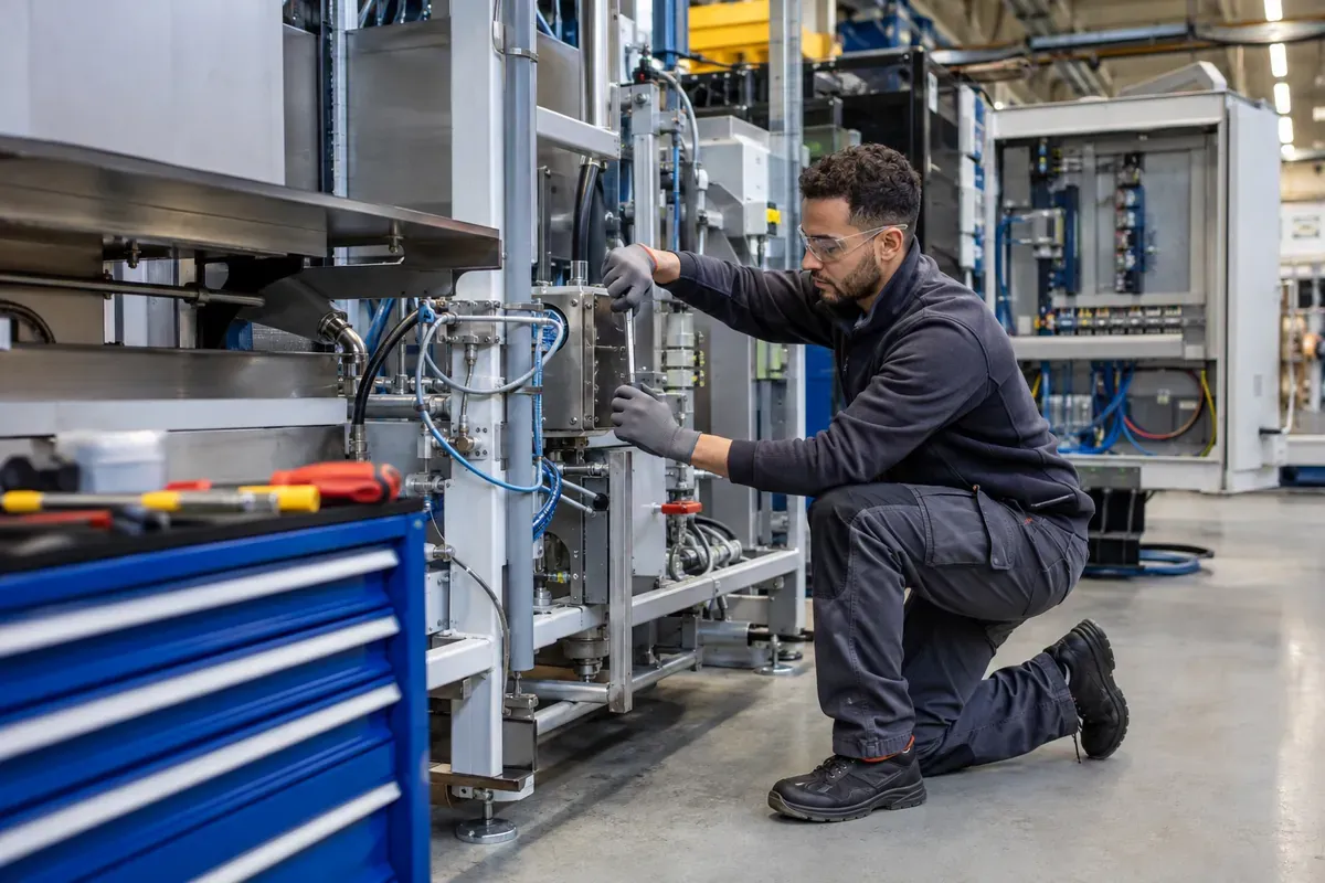Technicien d'installation d'équipements industriels
