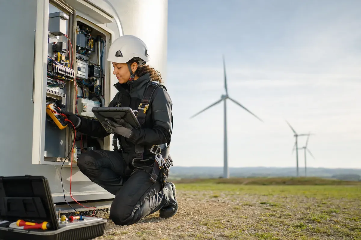 Technicien de maintenance d'éoliennes